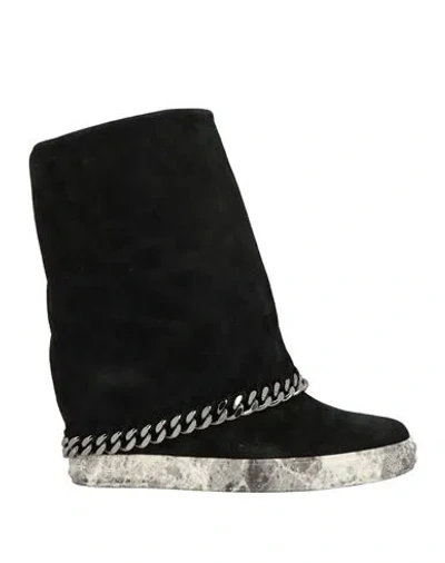 Casadei Woman Ankle Boots Black Size 11 Leather