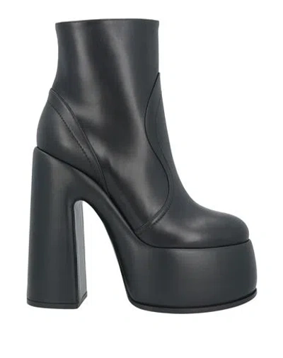Casadei Woman Ankle Boots Black Size 11 Leather