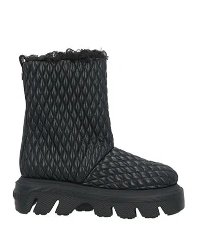 Casadei Woman Ankle Boots Black Size 11 Leather