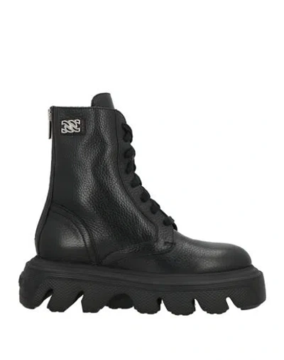 Casadei Woman Ankle Boots Black Size 5.5 Leather