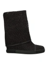 Casadei Woman Ankle Boots Black Size 5.5 Textile Fibers