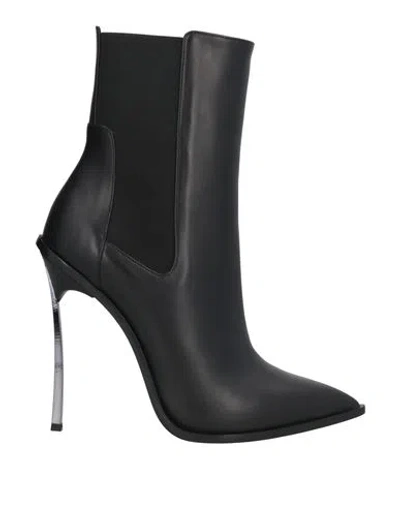 Casadei Woman Ankle Boots Black Size 6 Leather