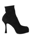 Casadei Woman Ankle Boots Black Size 6 Leather In Black