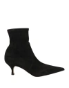 Casadei Woman Ankle Boots Black Size 7 Leather In Black