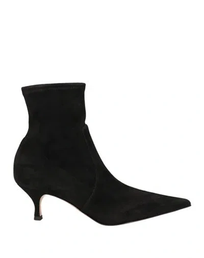 Casadei Woman Ankle Boots Black Size 7 Leather