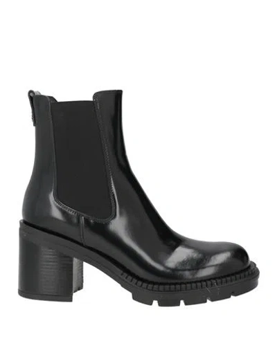 Casadei Woman Ankle Boots Black Size 7 Leather