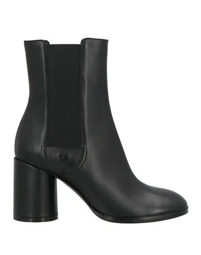 Casadei Woman Ankle Boots Black Size 7.5 Leather