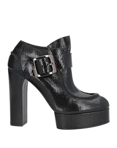 Casadei Woman Ankle Boots Black Size 7.5 Leather