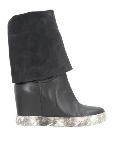 Casadei Woman Ankle Boots Black Size 7.5 Leather