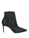 Casadei Woman Ankle Boots Black Size 7.5 Leather