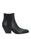Casadei Woman Ankle Boots Black Size 7.5 Leather In Black