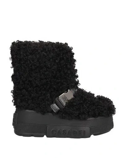 Casadei Woman Ankle Boots Black Size 8 Leather