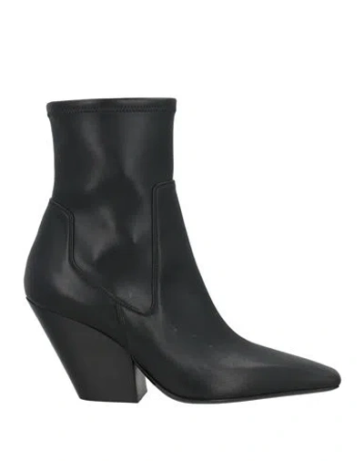 Casadei Woman Ankle Boots Black Size 8 Leather