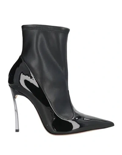 Casadei Woman Ankle Boots Black Size 8 Leather