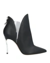 Casadei Woman Ankle Boots Black Size 8 Leather