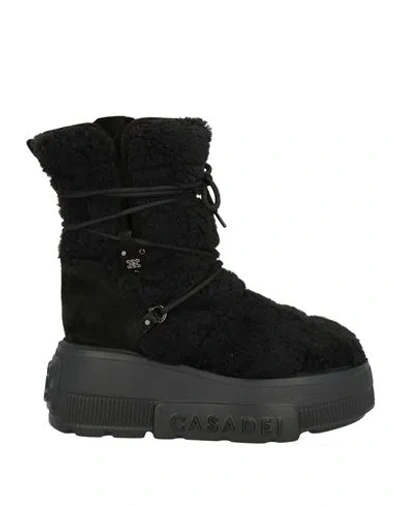 Casadei Woman Ankle Boots Black Size 8 Leather