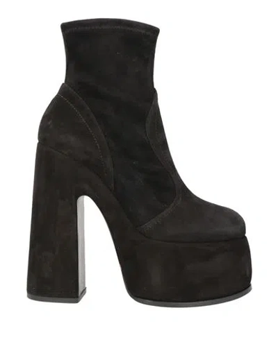 Casadei Woman Ankle Boots Black Size 10 Soft Leather