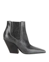 Casadei Woman Ankle Boots Black Size 8 Leather
