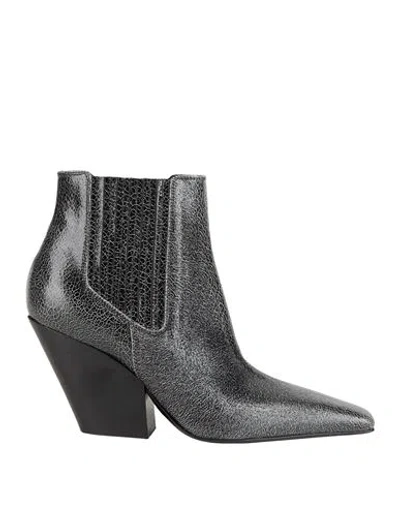 Casadei Woman Ankle Boots Black Size 8 Leather