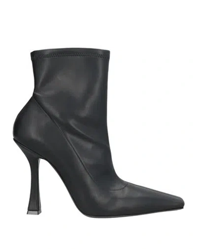 Casadei Woman Ankle Boots Black Size 9 Textile Fibers