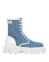 Casadei Generation C Ankle Boot - Woman Xxl Sole Jeans And White 37 In Blue