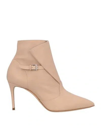 Casadei Woman Ankle Boots Blush Size 6.5 Leather In Pink