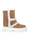 Casadei Woman Ankle Boots Camel Size 8 Leather