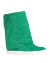 Casadei Woman Ankle Boots Green Size 6.5 Leather In Multi