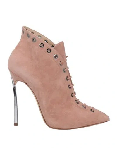 Casadei Woman Ankle Boots Light Brown Size 8 Leather