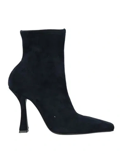 Casadei Woman Ankle Boots Navy Size 8 Leather
