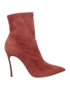 Casadei Woman Ankle Boots Pastel Pink Size 8 Leather