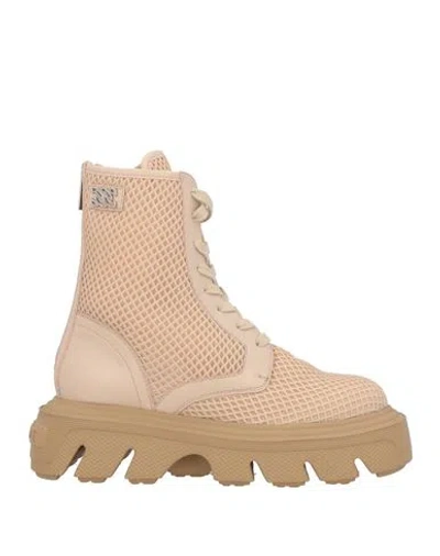 Casadei Generation C Leather Boots In Beige