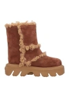 Casadei Woman Ankle Boots Tan Size 7 Leather