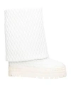 Casadei Woman Ankle Boots White Size 7.5 Leather