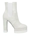 Casadei Woman Ankle Boots White Size 8 Leather