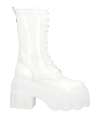 Casadei Woman Ankle Boots White Size 8 Leather In White