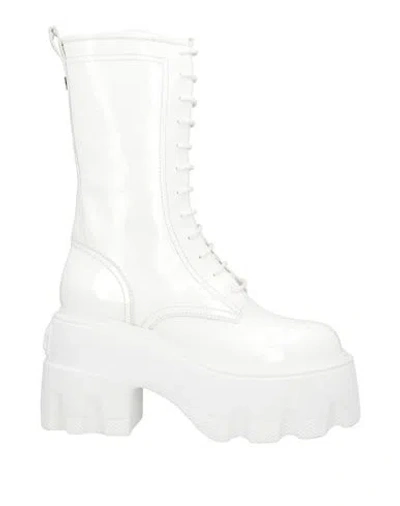 Casadei Woman Ankle Boots White Size 8 Leather