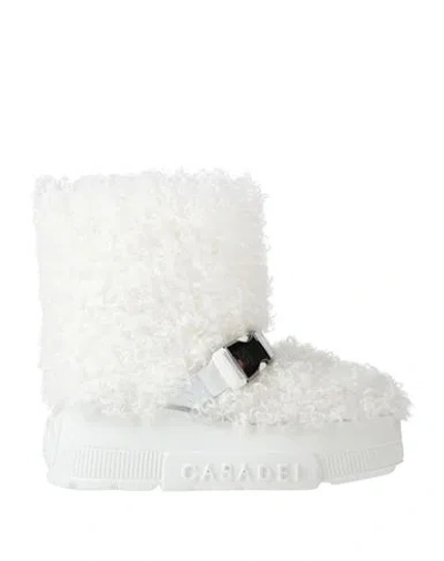 Casadei Woman Ankle Boots White Size 8 Leather