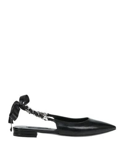 Casadei Woman Ballet Flats Black Size 5 Soft Leather