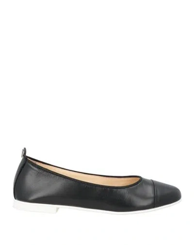 Casadei Woman Ballet Flats Black Size 7 Leather