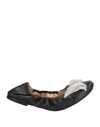Casadei Woman Ballet Flats Black Size 7 Leather