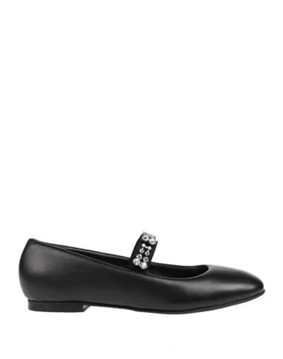Casadei Woman Ballet Flats Black Size 7.5 Leather