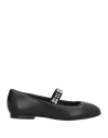 Casadei Woman Ballet Flats Black Size 8 Leather In Black