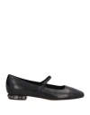 Casadei Woman Ballet Flats Black Size 8 Leather In Black
