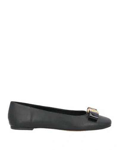 Casadei Woman Ballet Flats Black Size 8 Leather
