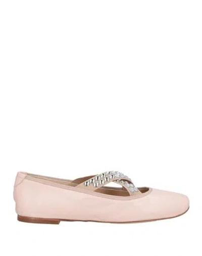 CASADEI CASADEI WOMAN BALLET FLATS LIGHT PINK SIZE 7 LEATHER