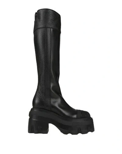 Casadei Woman Boot Black Size 10.5 Calfskin