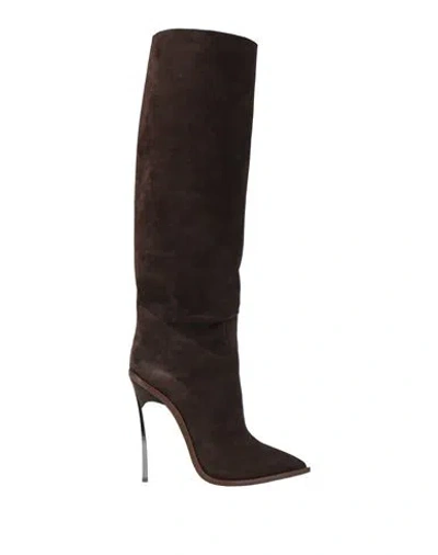 Casadei Woman Boot Dark Brown Size 5.5 Leather