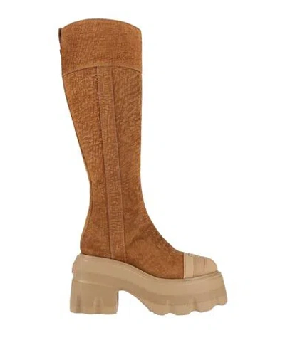 Casadei Woman Boot Tan Size 8 Leather