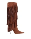 Casadei Super Blade Cassidy Suede - Woman High Boots Russet 39 In Brown